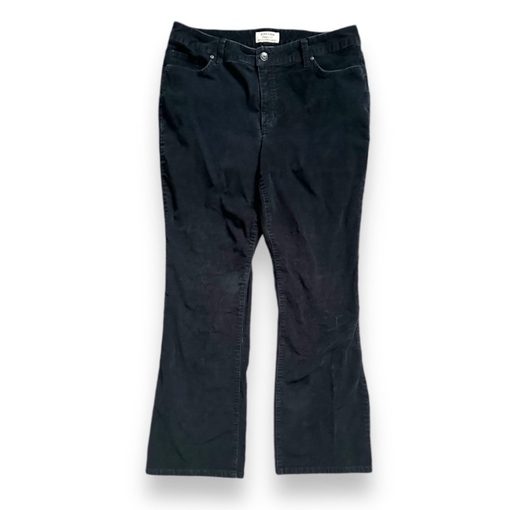 Vintage Y2K St. John’s Bay Black Corduroy Bootcut Pants Women’s Size 12 Academia